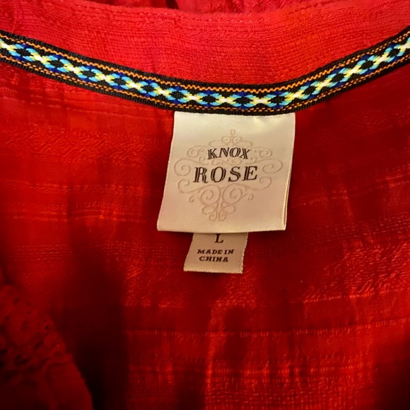 Knox Rose V Neck Tiered Ruffle Dress Sleeveless with Ruffle Trim - Picture 4 of 7